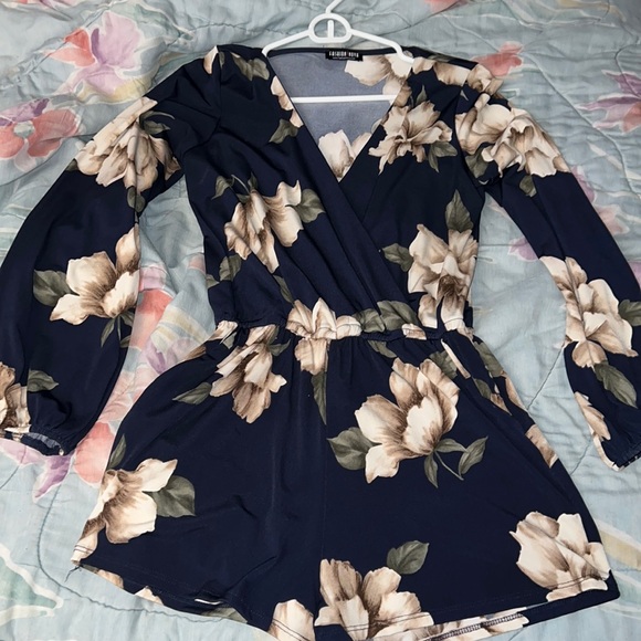 Fashion Nova Pants - Floral Romper